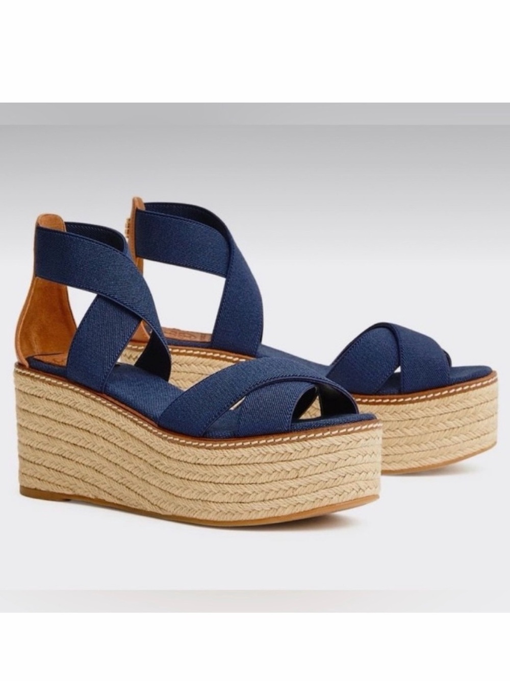 Tory Burch Frieda Espadrille Platform Sandals SZ 9